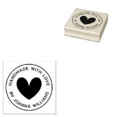 Handgefertigt mit Liebe von individuelle Name mode Gummistempel (Stempel)