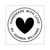 Handgefertigt mit Liebe von individuelle Name mode Gummistempel (Prägung)