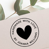 Handgefertigt mit Liebe von individuelle Name mode Gummistempel