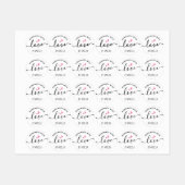 Handgefertigt mit Liebe von individuelle Name nied Etiketten (Blatt)