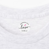 Handgefertigt mit Liebe von individuelle Name nied Etiketten (Befestigt)