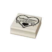 Handgefertigt mit Liebe von .. Rustikales Herz Per Gummistempel (Stempel)