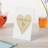 Handgefertigt mit Liebe von Suzi Herz Sockelschild (In SItu)