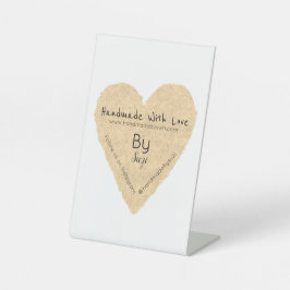 Handgefertigt mit Liebe von Suzi Herz Sockelschild