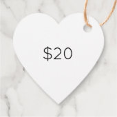 Handgefertigt mit Liebe von Suzi Herzpreismarken Geschenkanhänger (Rückseite)