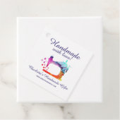 Handgefertigt mit Liebe-Wasserfarbennähmaschine Geschenkanhänger (Beispiel)