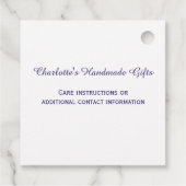 Handgefertigt mit Liebe-Wasserfarbennähmaschine Geschenkanhänger (Rückseite)