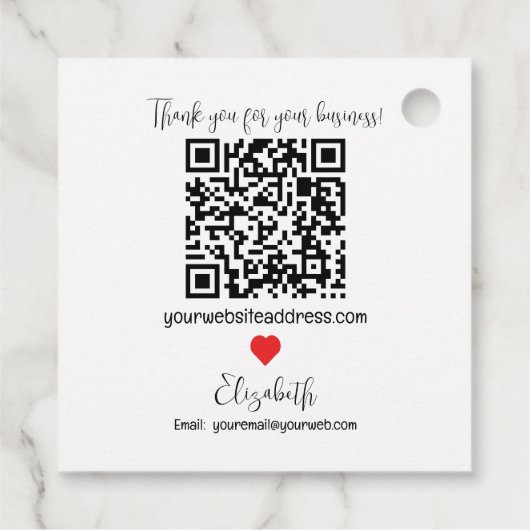 Handgefertigt mit Liebe-Werbebeilage Geschenkanhänger (Rückseite)