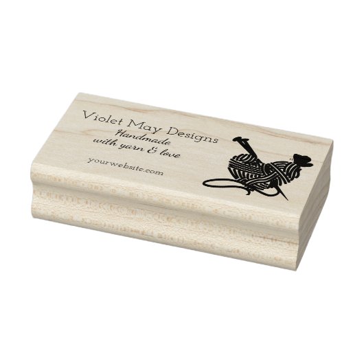 Handgefertigt mit Liebe Yarn Handwerk Business Pro Gummistempel (Stempel)