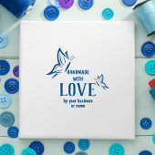 Handgefertigt mit Liebe Zitat mit Schmetterlingen Gummistempel