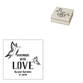 Handgefertigt mit Liebe Zitat mit Schmetterlingen Gummistempel (Stempel)