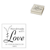 Handgefertigt mit Liebe Zitat rustikale Branchen Gummistempel (Stempel)