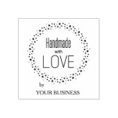 Handgefertigt mit Liebe Zitat und Sternendesign Gummistempel (Prägung)