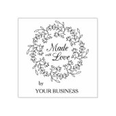 Handgefertigt mit Liebe-Zitat und zweidimensionale Gummistempel (Prägung)