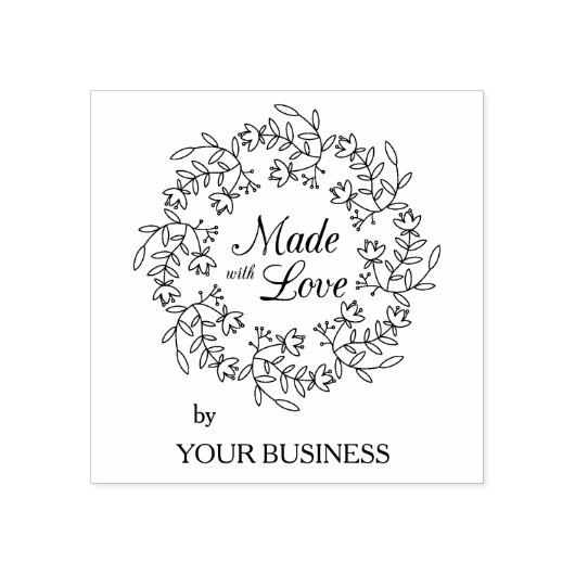 Handgefertigt mit Liebe-Zitat und zweidimensionale Gummistempel (Prägung)