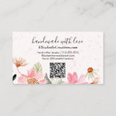 Handgefertigt mit Liebe Zuhause Crafter QR Code Visitenkarte (Rückseite)