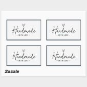 Handgefertigt mit Liebe Zuhause made Crafts Kochen Rechteckiger Aufkleber (Blatt)