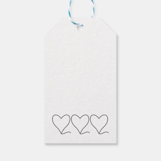 Handgefertigt mit Lieben Geschenkanhänger (Rückseite)