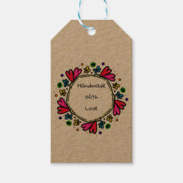 Handgefertigt mit Lieben Geschenkanhänger