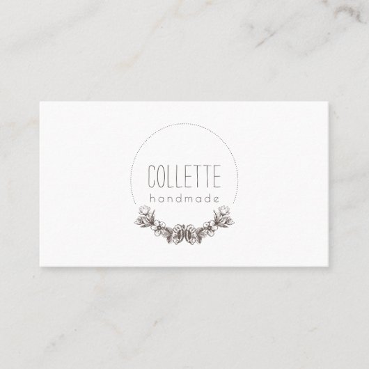 Handgefertigt mit Logo Visitenkarte (Vorderseite)