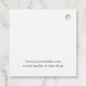 Handgefertigt mit Niedlichen blauen Tasten, weiß Geschenkanhänger (Rückseite)