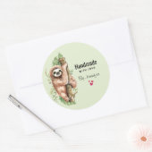 Handgefertigt mit Niedlicher Liebe Runder Aufkleber (Umschlag)