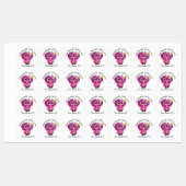 Handgefertigt mit Niedlicher rosa Eule mit Ribbon Etiketten (Blatt)