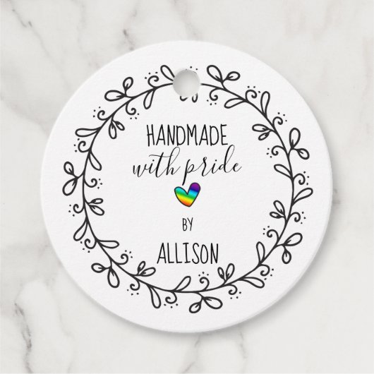 Handgefertigt mit Rainbow Artisan 2-seitig Hang Geschenkanhänger (Vorderseite)