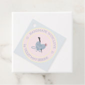 Handgefertigt mit rosa und blauen Lieben Geschenkanhänger (Beispiel)