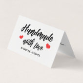 Handgefertigt mit Rotem Herz der Liebe - Betreuung Visitenkarten (Vorderseite)