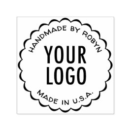 Handgefertigt mit selbstbedruckter Briefmarke mit  Permastempel