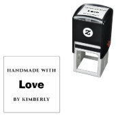 Handgefertigt mit selbstfarbiger Liebe-Briefmarke Permastempel (Beispiel)