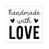 Handgefertigt mit selbstklebender Liebe Square Bri Permastempel (Design)