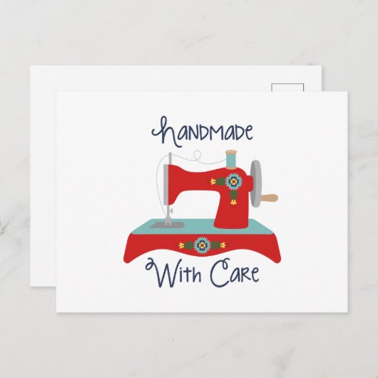 Handgefertigt mit Sorgfalt Postkarte (Vorne/Hinten)