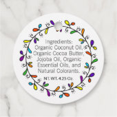 Handgefertigt mit Stolz Regenbogen 🌈 zweiseitiger Geschenkanhänger (Rückseite)