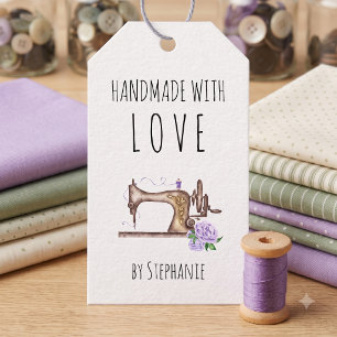 Handgefertigt mit Vintager Nähmaschine der Liebe Geschenkanhänger