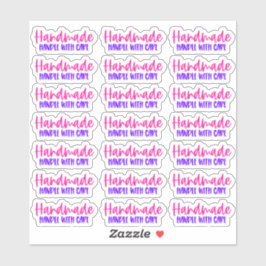 Handgefertigt, mit Vorsicht handgefertigt - Vinyl- Aufkleber