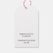 Handgefertigt mit Weihnachten der Liebe Geschenkanhänger (Rückseite)