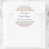 Handgefertigt nach Streifen Runder Aufkleber (Tasche)