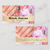 handgefertigt | Nail Polnische Flaschen | Wellness Visitenkarte (Vorne/Hinten)