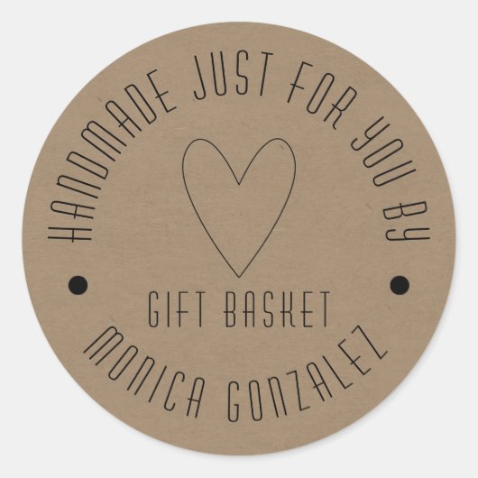 Handgefertigt nur für Sie | Ihr Unternehmen Runder Aufkleber (Vorderseite)