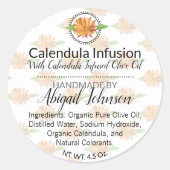 Handgefertigt | Selbstgebackenes Calendula-Sieb od Runder Aufkleber (Vorderseite)