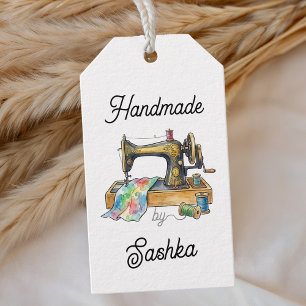 Handgefertigt von Custom Name Nähmaschine Geschenkanhänger