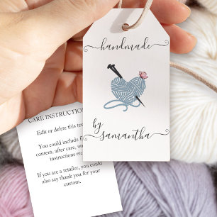 Handgefertigt von Custom Name Yarn Heart Geschenkanhänger