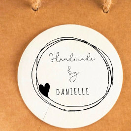 Handgefertigt von Hand Gezeichnet Herzrahmen Permastempel