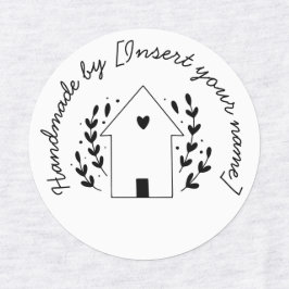 Handgefertigt von Ihrem Liebe House Wreath Iron On Etiketten