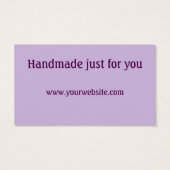 Handgefertigt von (Ihrem Namen), Garnkugeln, auf l (Rückseite)