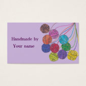 Handgefertigt von (Ihrem Namen), Garnkugeln, auf l (Vorderseite)