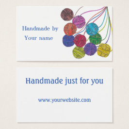 Handgefertigt von (Ihrem Namen), Garnkugeln, auf w