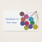 Handgefertigt von (Ihrem Namen), Garnkugeln, auf w (Vorderseite)